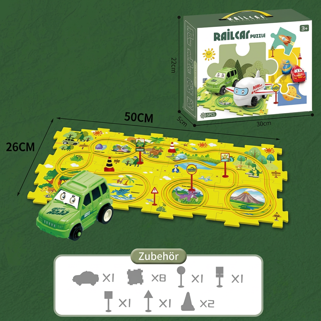 PuzzleTrack – Individuell gestaltbare Autorennbahn