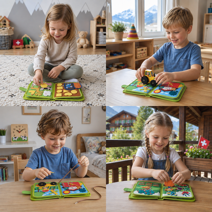 Sensorisches Montessori-Beschäftigungsbuch für kleine Entdecker