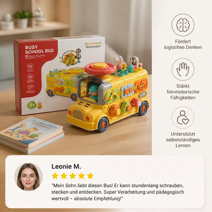 7in1 Montessori Schraubbus – Bau- & Motorik Lernspielzeug zum Zerlegen und Zusammenbauen