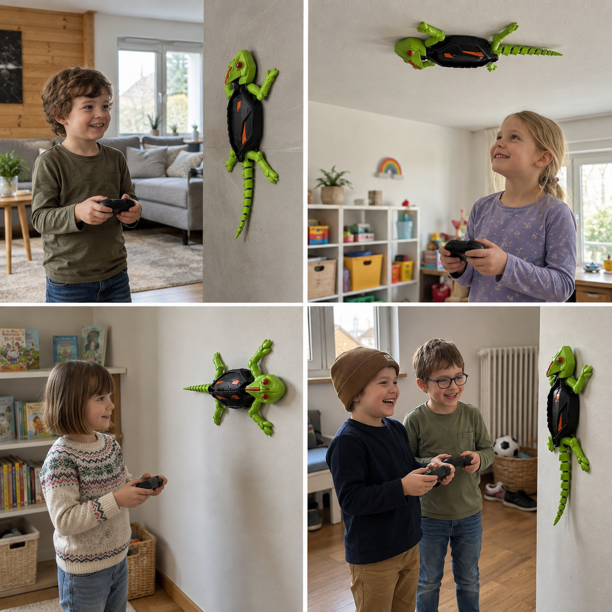 Ferngesteuertes Wandkletter-Tier – RC Spinne/Eidechse für Wände & Decken