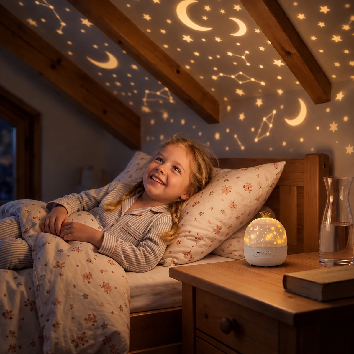 2-in-1-Nachtlicht und Projektor für Kinder