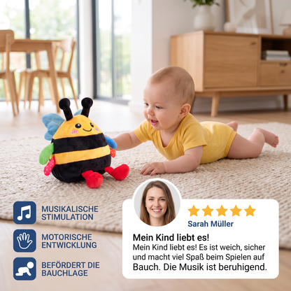 Interaktives musikalisches Plüsch-Bienchen für die Bauchlage