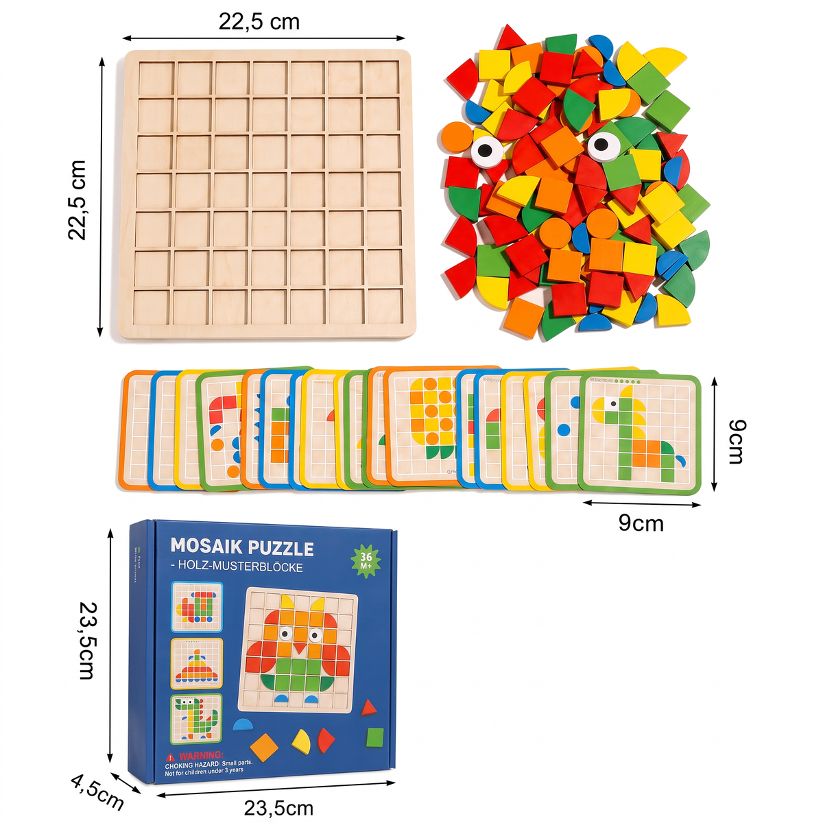 Montessori Mosaik Puzzle Farben und Formen Spiel