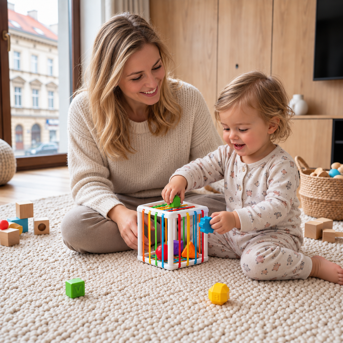 Montessori-Formenbox – Sortier- und Motorikspiel für Kinder
