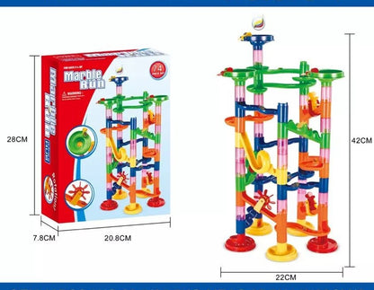 Bauklötze-Murmelbahn-Säulen-Spielset