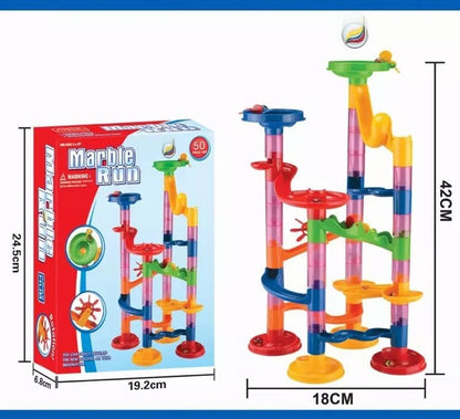 Bauklötze-Murmelbahn-Säulen-Spielset