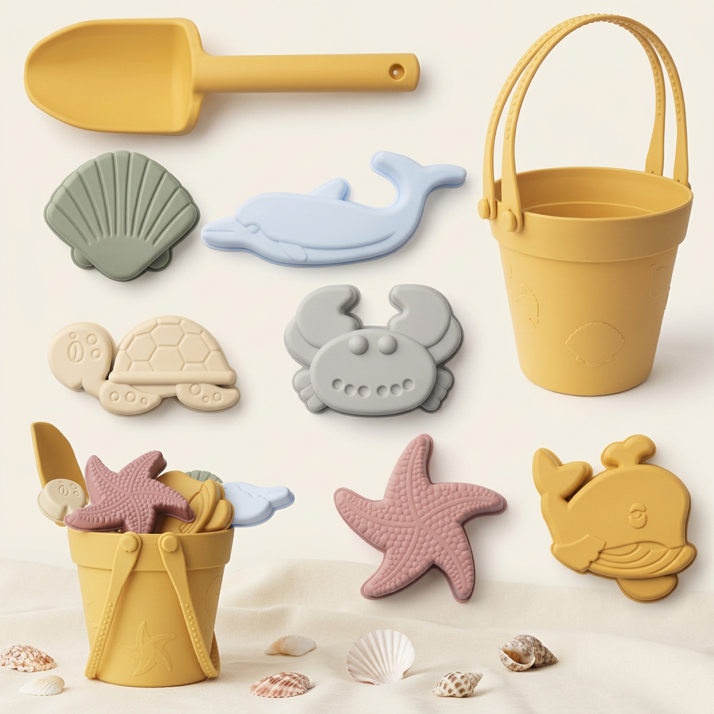 Umweltfreundliches Silikon Strandspielzeug Set