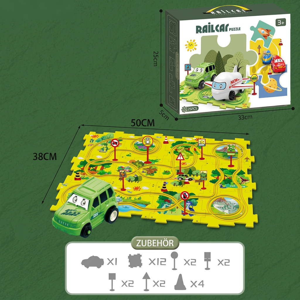 PuzzleTrack – Individuell gestaltbare Autorennbahn