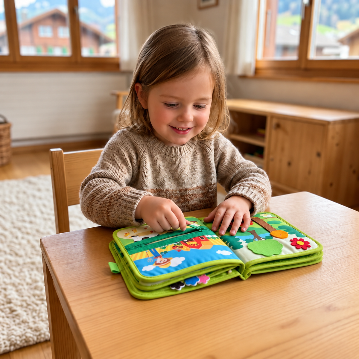 Sensorisches Montessori-Beschäftigungsbuch für kleine Entdecker