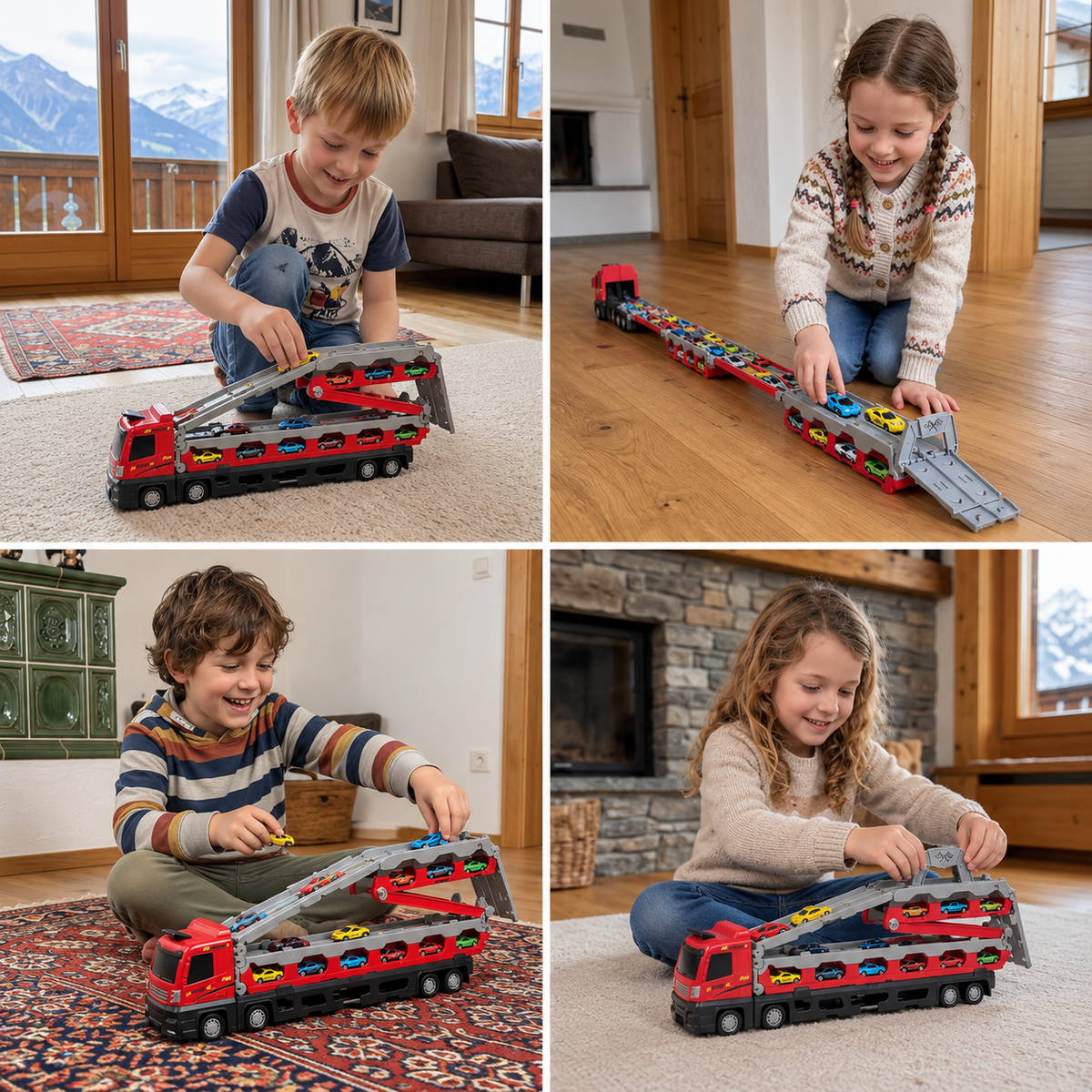 2-in-1 Faltbare Truck-Rennstrecke