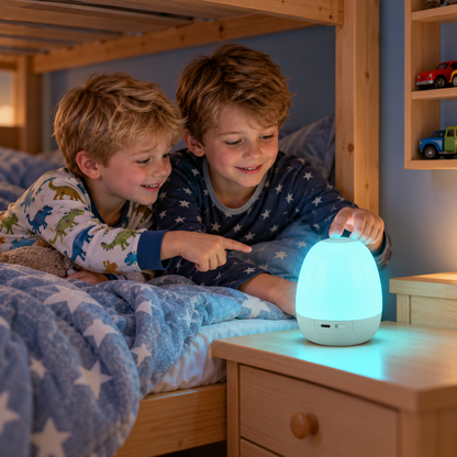 Ei-förmiges LED Nachtlicht aus Silikon – Touch-Dimmbar, 7 Farben