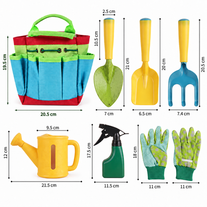 Sicheres Gartengeräte-Set für Kinder