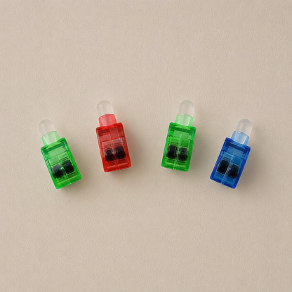 Leuchtende Fingerringe