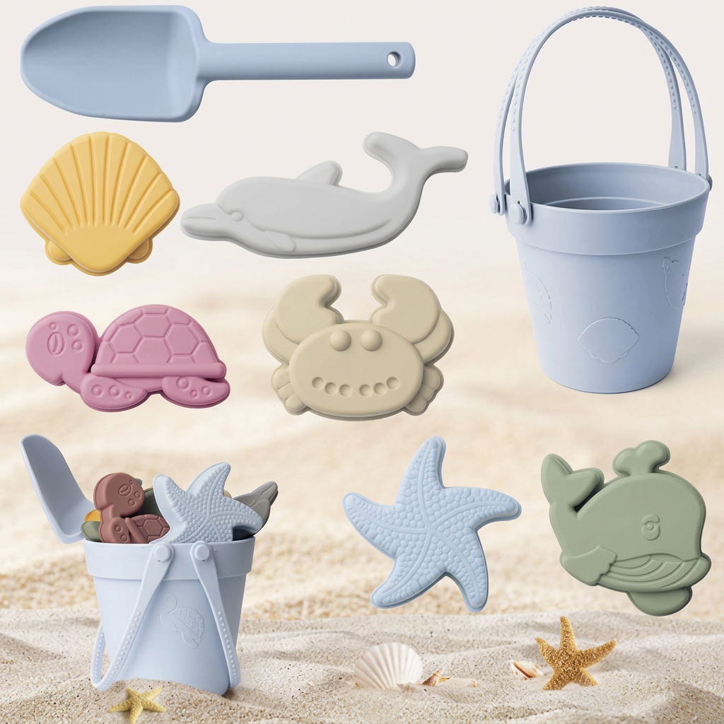 Umweltfreundliches Silikon Strandspielzeug Set