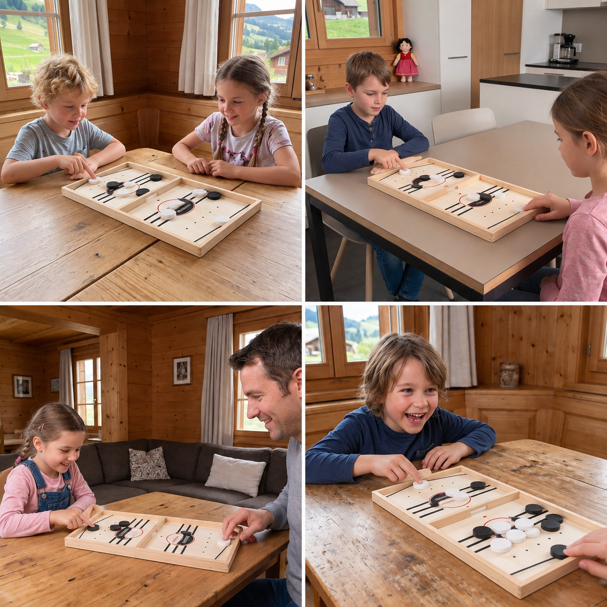 Schleuder-Schach aus Holz – Strategisches Brettspiel für die ganze Familie