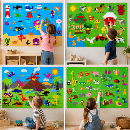 Kreatives Filz-Geschichtenboard
