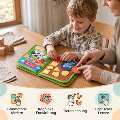 Sensorisches Montessori-Beschäftigungsbuch für kleine Entdecker