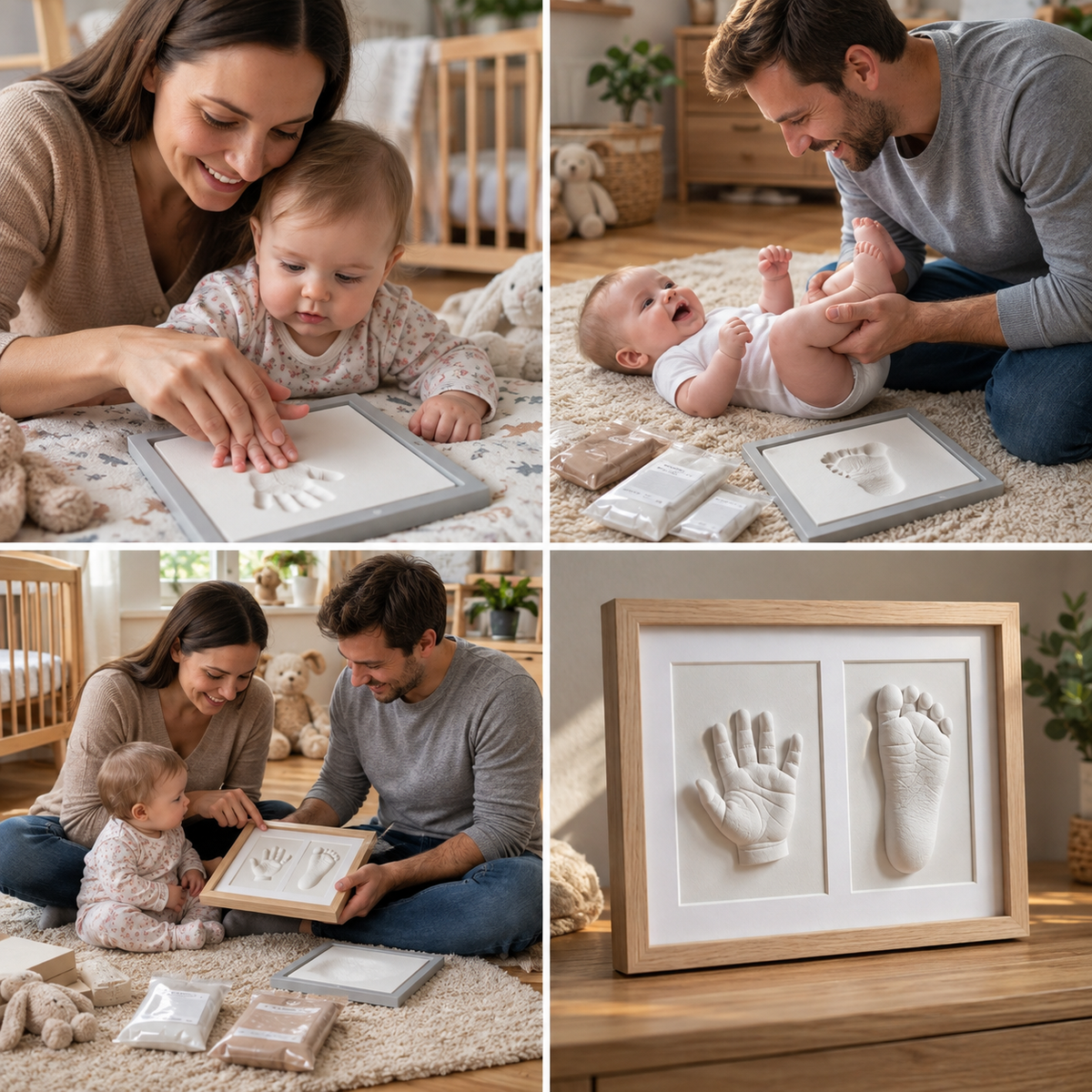 Baby-Hand- und Fußabdruck-Set – Erinnerungsset für Neugeborene & Eltern