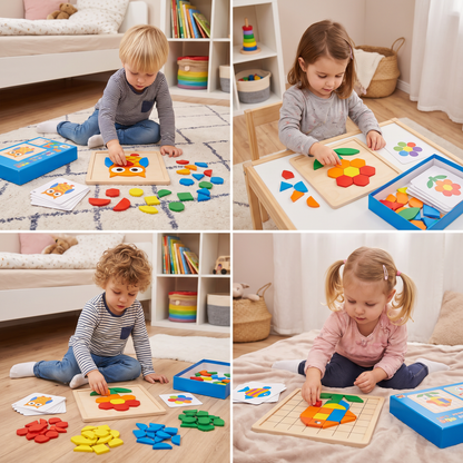 Montessori Mosaik Puzzle Farben und Formen Spiel