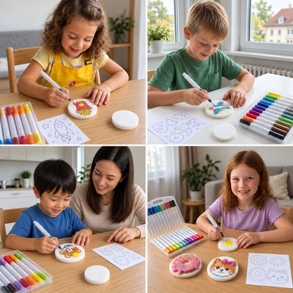 Kreatives Schwamm-Malset für Kinder – DIY-Bastelset mit Blaseneffekt