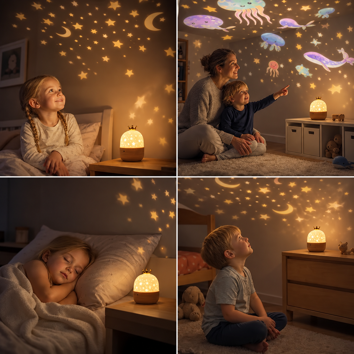 2-in-1-Nachtlicht und Projektor für Kinder