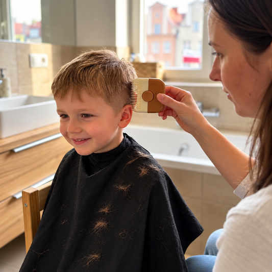 Kinderfreundlicher und sanfter Haarschneidekamm