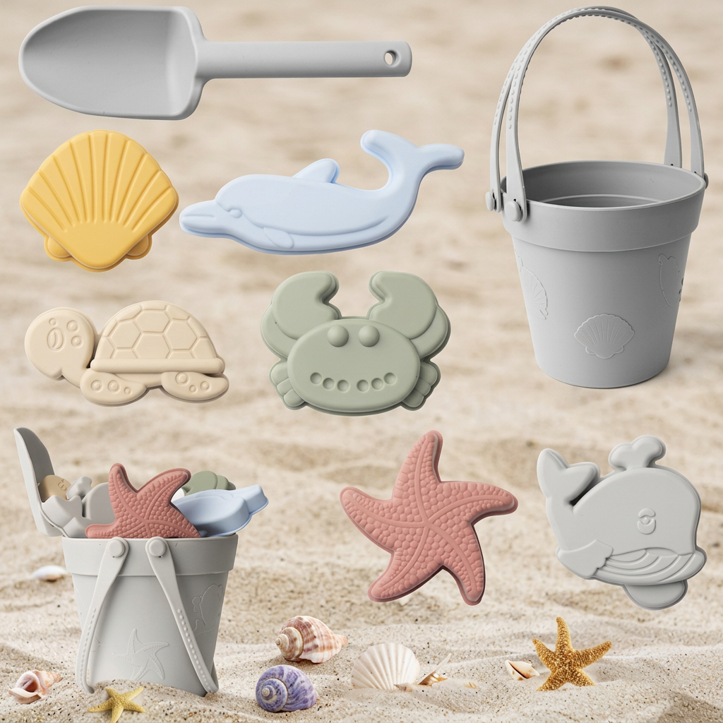 Umweltfreundliches Silikon Strandspielzeug Set