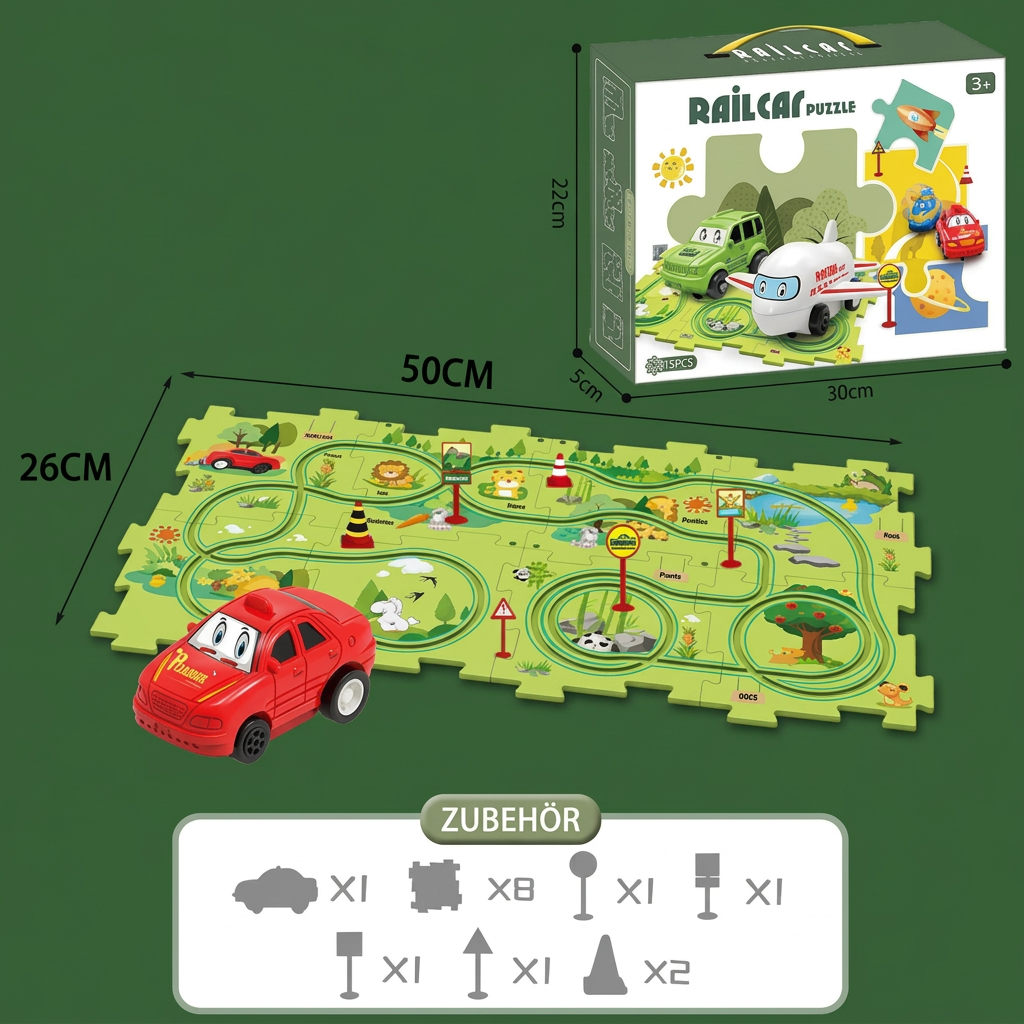 PuzzleTrack – Individuell gestaltbare Autorennbahn