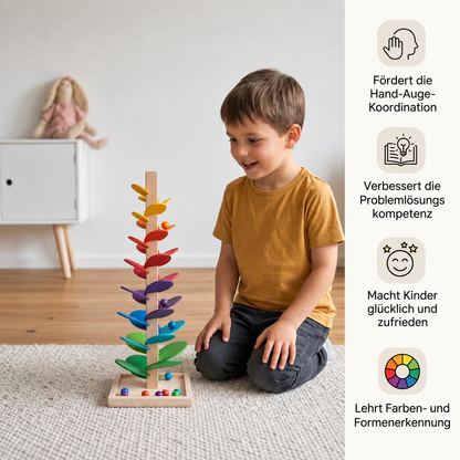 Montessori-Murmelbahn aus Holz
