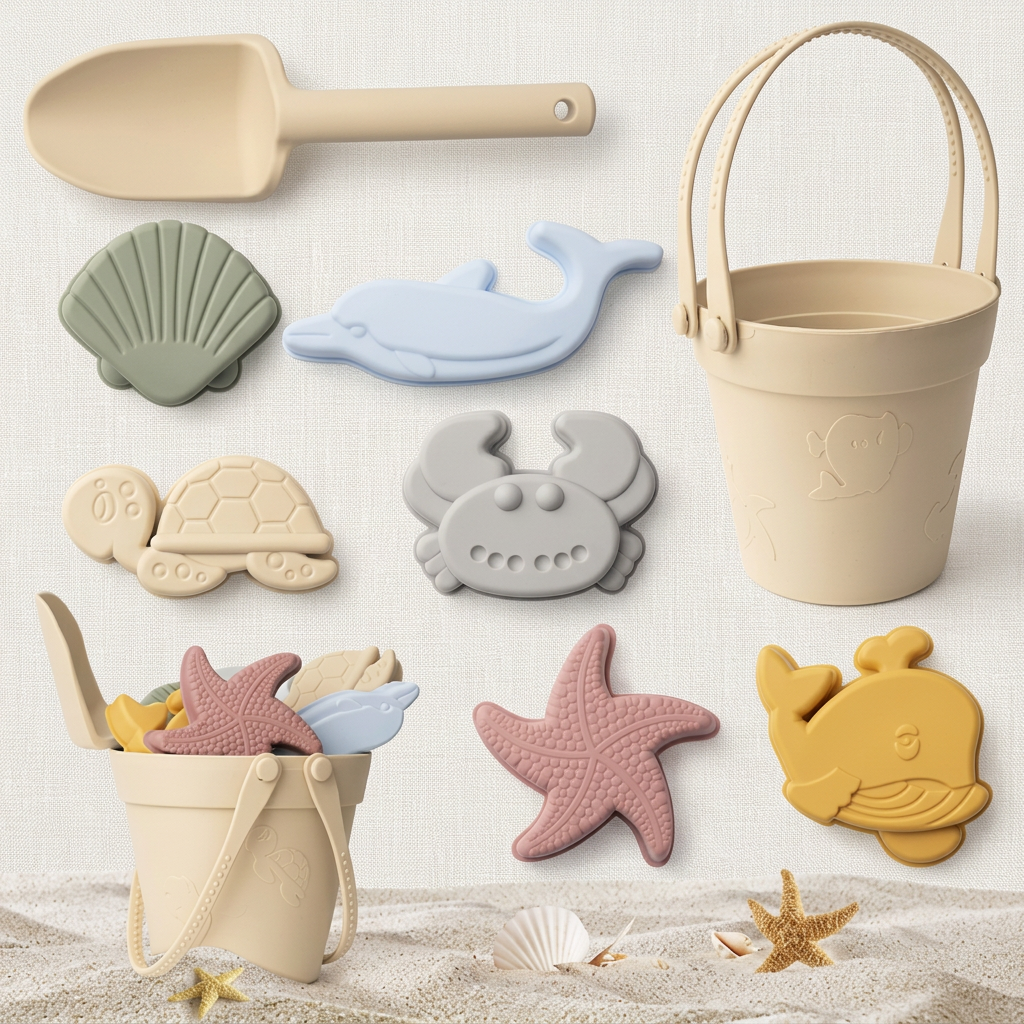 Umweltfreundliches Silikon Strandspielzeug Set