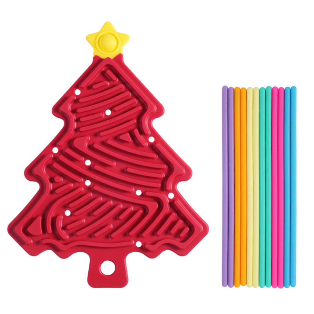 Sensorik-Spielzeug für Kinder im Weihnachtsdesign