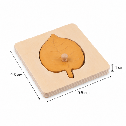Montessori-Blätter-Puzzle aus Holz