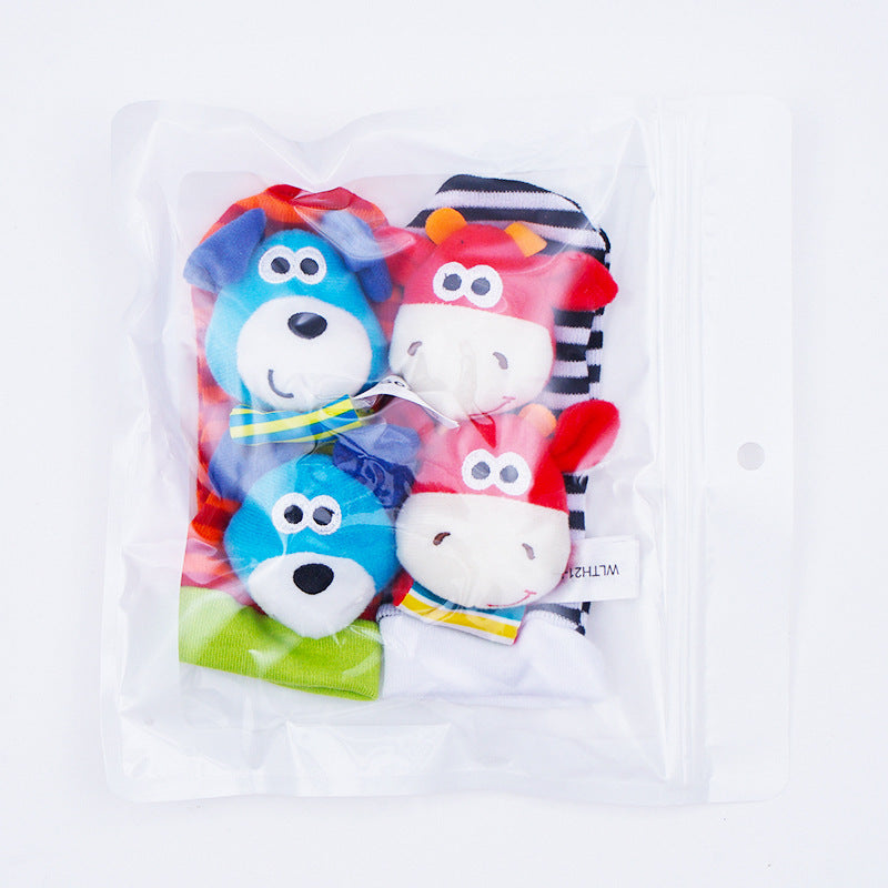 Sensorische Kuschelsocken und Greifband für Babys