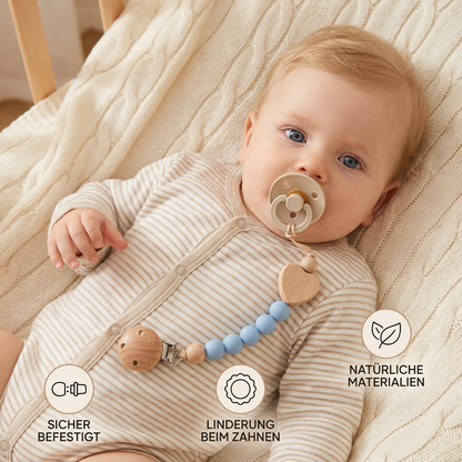 Schnullerkette aus Holz für Babys