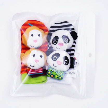 Sensorische Kuschelsocken und Greifband für Babys