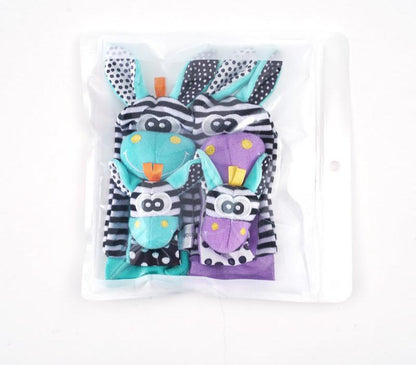 Sensorische Kuschelsocken und Greifband für Babys