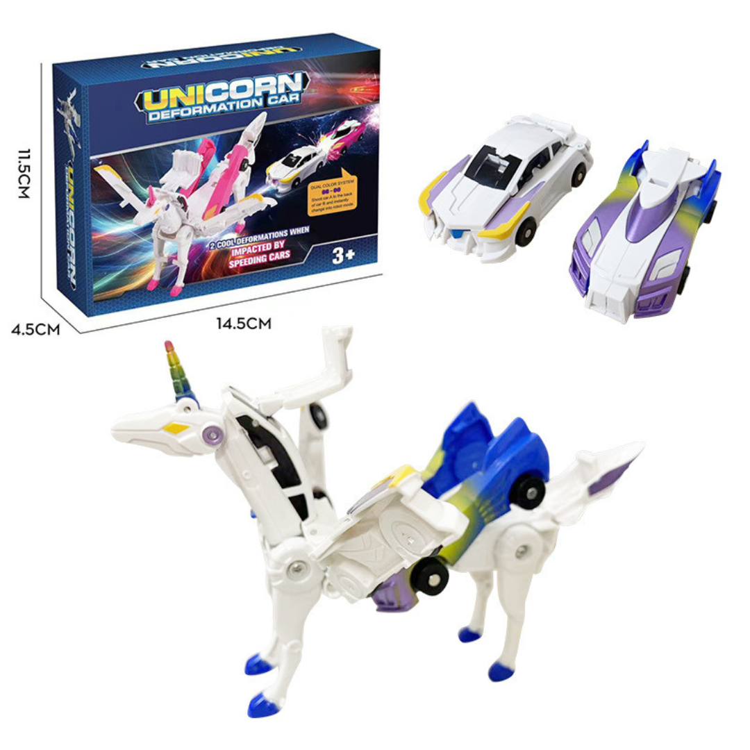 Magnetische Einhorn Verwandlungsautos