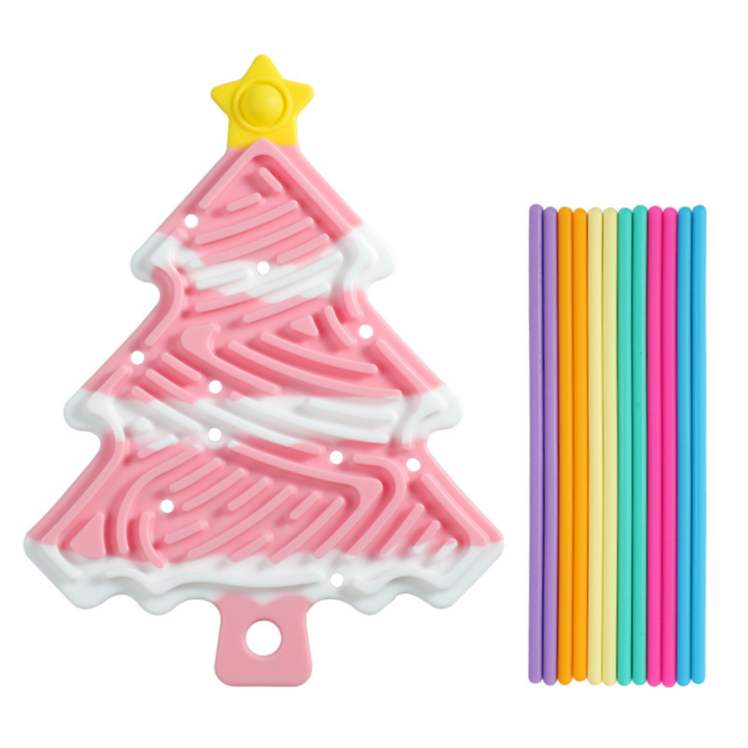 Sensorik-Spielzeug für Kinder im Weihnachtsdesign