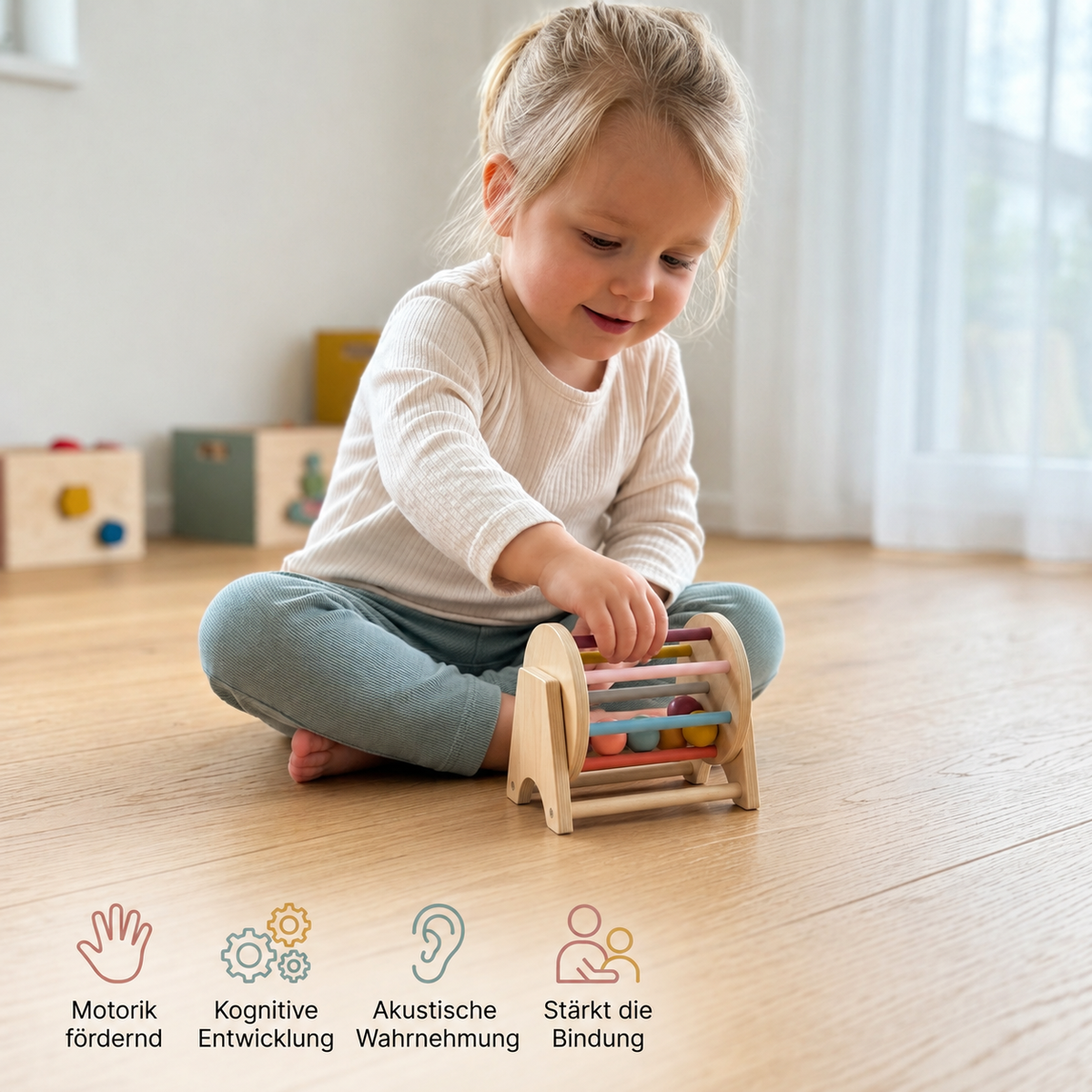 Montessori-Spielbox aus Holz