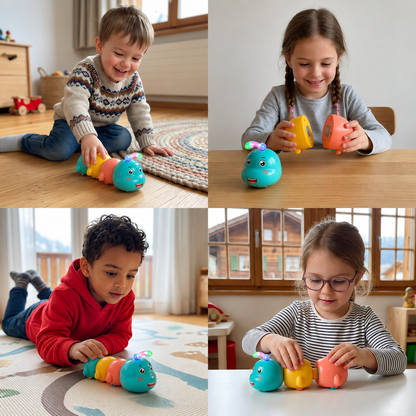 Teilbare magnetische Raupe – Krabbelspielzeug für Kinder
