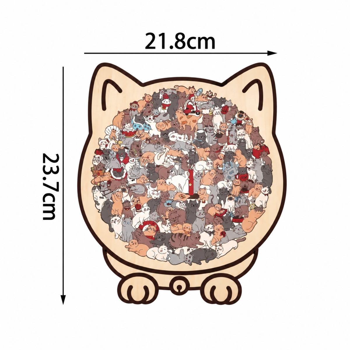 Holzpuzzle in Katzenform