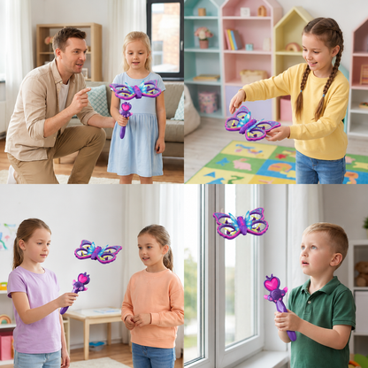 Magisches leuchtendes Schmetterlings-Quadcopter-Spielzeug mit Zauberstab-Steuerung