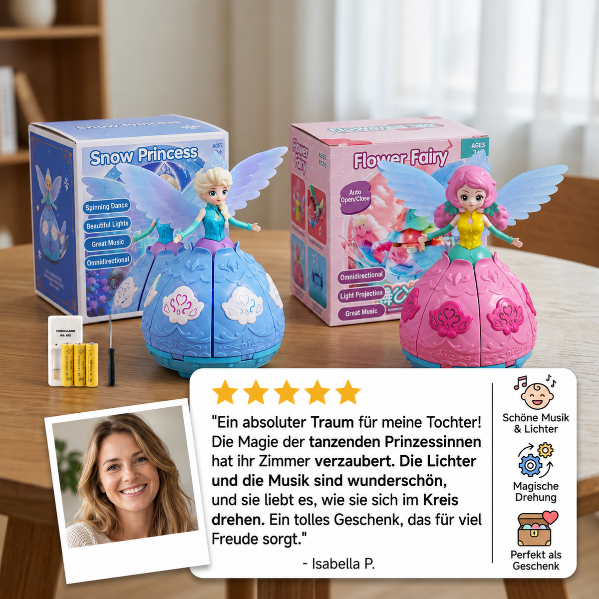Magische tanzende Prinzessinnenpuppe