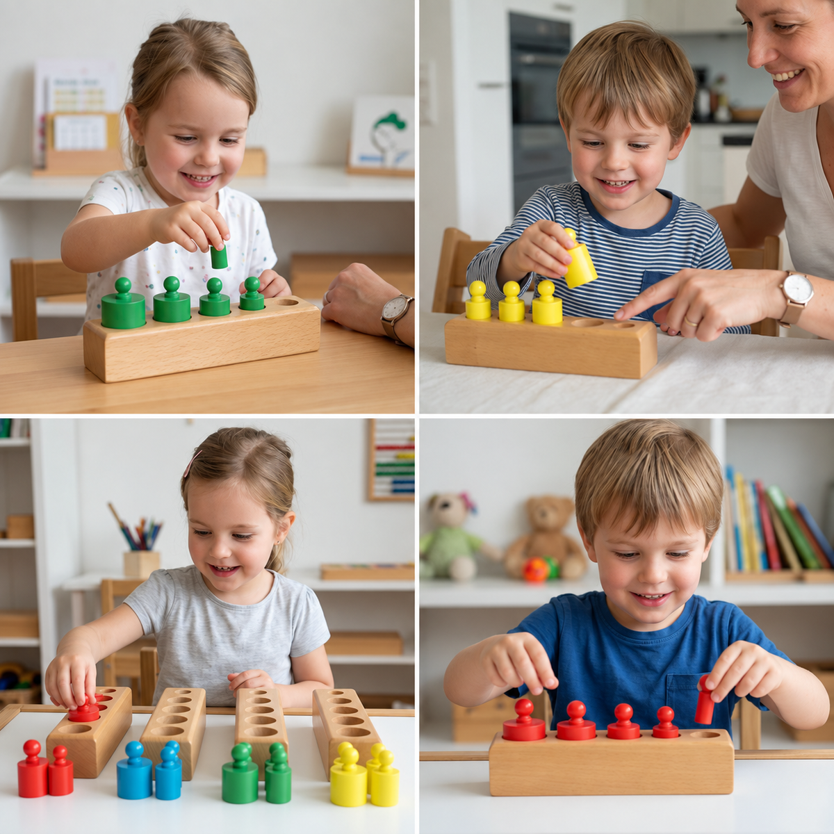 Montessori-Holzzylinder-Puzzle