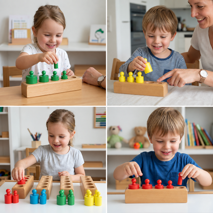 Montessori-Holzzylinder-Puzzle