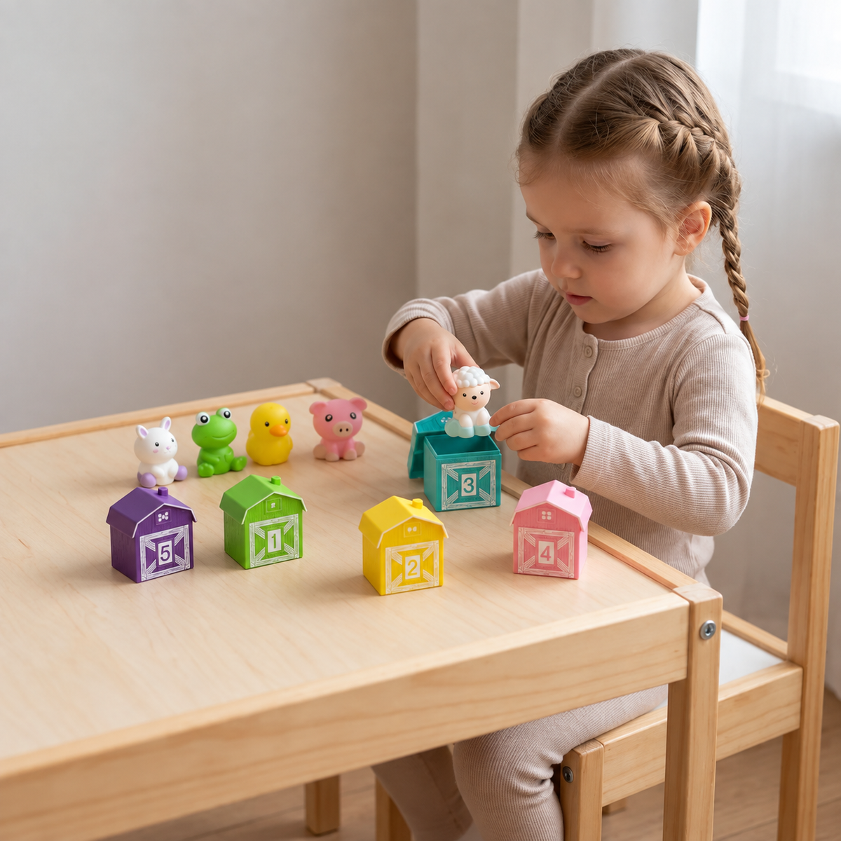 KiddyFarm – Montessori-inspiriertes Lernspielzeug mit Bauernhoftieren
