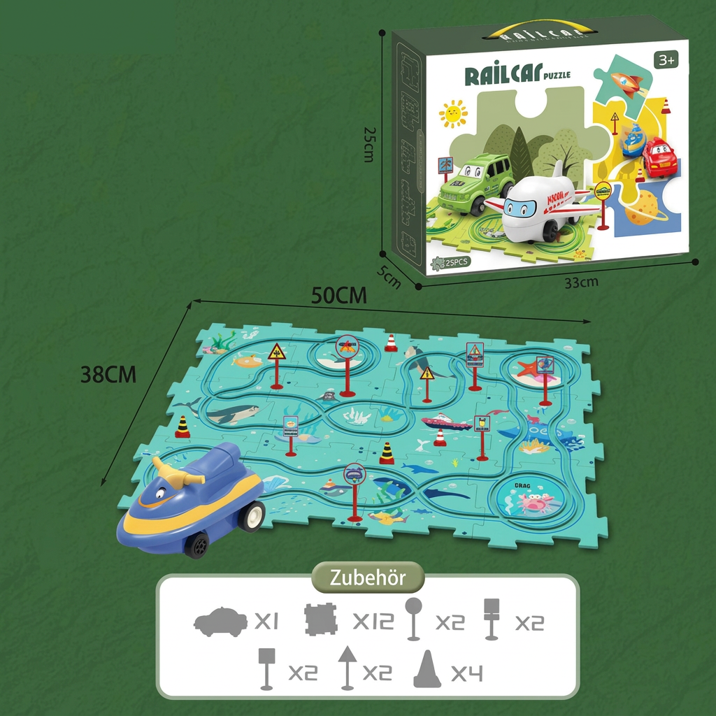 PuzzleTrack – Individuell gestaltbare Autorennbahn