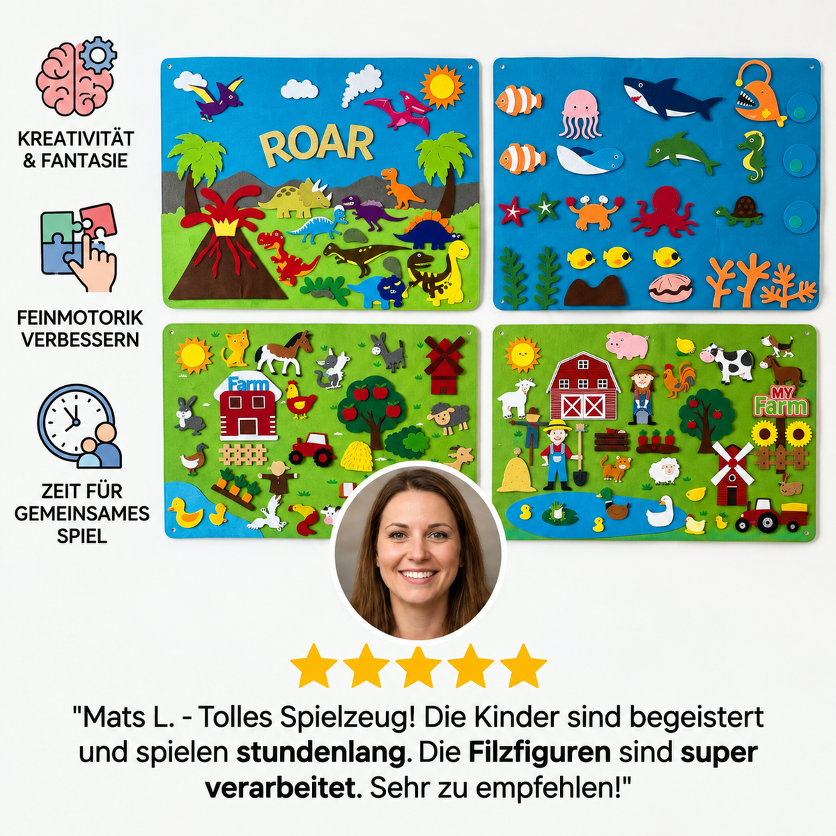 Interaktives Filz-Geschichtenbrett – Endloser Lernspaß!