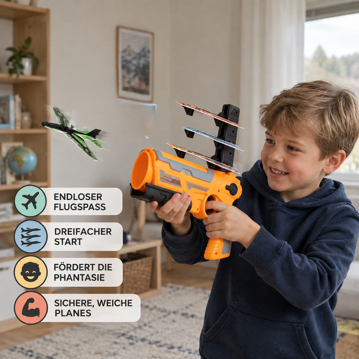 Kinder Flugzeug-Katapult Launcher – Outdoor Flugspiel