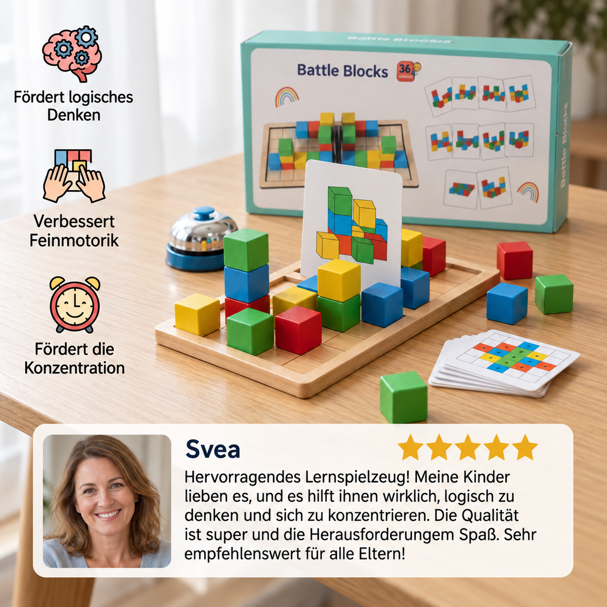 3D-Puzzle-Spiel mit Bausteinen zum Farbabgleich